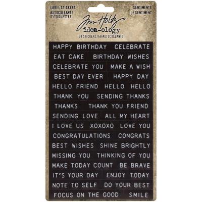 Idea-ology Tim Holtz Sticker - Label Sentiments